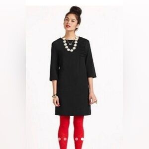 Kate Spade Livia Ponte Knit Ruffle Front Black 3/4 Sleeves Sz 2